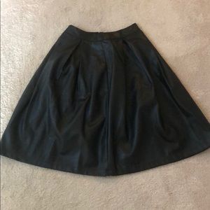 Who What Wear Black Leather Skirt